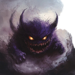 Dark Creepy Gengar Vinyl Car Decal Sticker – Waterproof & UV-Resistant 8"