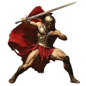 Greek Hoplite Fighting Vinyl Car Decal Sticker – Waterproof & UV-Resistant 8" Greek Hoplite Fighting Vinyl Car Decal Sticker – Waterproof & UV-Resistant 8"