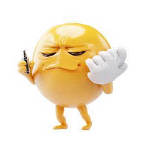 Vaping Emoji Vinyl Car Decal Sticker – Waterproof & UV-Resistant 8"