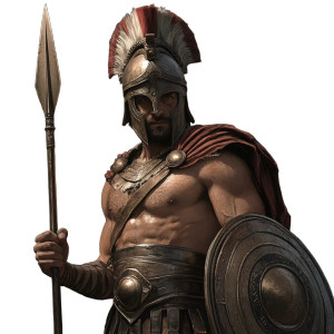 Spartan Warrior V34 Vinyl Car Decal Sticker – Waterproof & UV-Resistant 8"