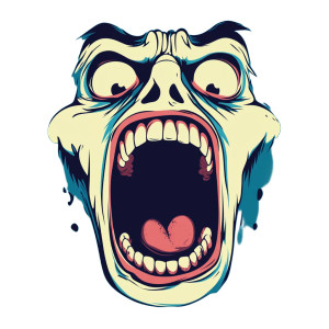 Screaming Face Design Vinyl Car Decal Sticker – Waterproof & UV-Resistant 8"