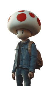 Mushroom Head Man V2 Vinyl Car Decal Sticker – Waterproof & UV-Resistant 8"