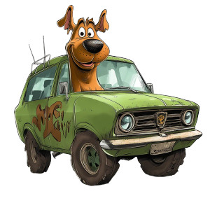 Scooby Doo Engine Vinyl Car Decal Sticker – Waterproof & UV-Resistant 8"