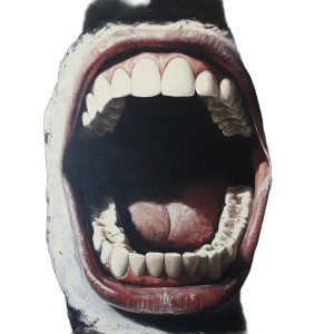 Open Mouth Vinyl Car Decal Sticker – Waterproof & UV-Resistant 8" Open Mouth Vinyl Car Decal Sticker – Waterproof & UV-Resistant 8"