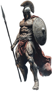 Spartan Warrior Fighting V2 Vinyl Car Decal Sticker – Waterproof & UV-Resistant 8"