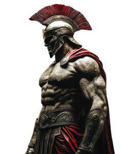 Spartan Warrior Sculpture Vinyl Car Decal Sticker – Waterproof & UV-Resistant 8"
