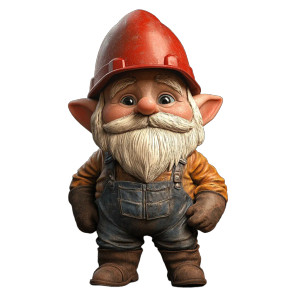 Gnome Workman Vinyl Car Decal Sticker – Waterproof & UV-Resistant 8"