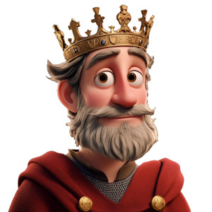 Pixar King Portrait Vinyl Car Decal Sticker – Waterproof & UV-Resistant 8"