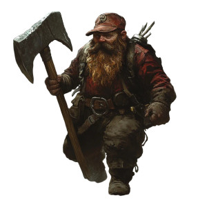 Dwarfen Miner Vinyl Car Decal Sticker – Waterproof & UV-Resistant 8"