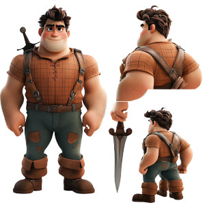 Pixar Adventurer Character Vinyl Car Decal Sticker – Waterproof & UV-Resistant 8"