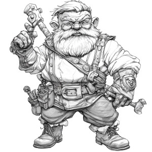 Jovial D&D Gnome Vinyl Car Decal Sticker – Waterproof & UV-Resistant 8"