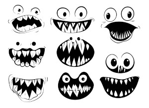 Monster Teeth Clipart Vinyl Car Decal Sticker – Waterproof & UV-Resistant 8" Monster Teeth Clipart Vinyl Car Decal Sticker – Waterproof & UV-Resistant 8"