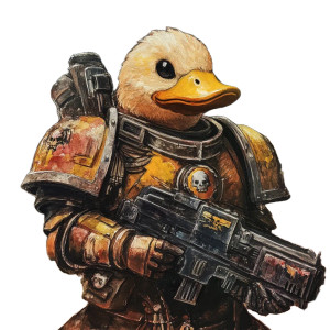 Rubber Duck Space Marine Vinyl Car Decal Sticker – Waterproof & UV-Resistant 8"