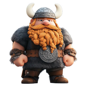 Cartoon Viking V2 Vinyl Car Decal Sticker – Waterproof & UV-Resistant 8"