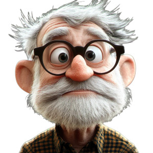 Pixar Old Man Vinyl Car Decal Sticker – Waterproof & UV-Resistant 8"