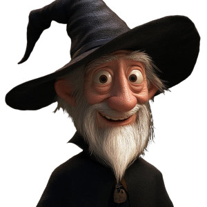 Elderly Disney Wizard Vinyl Car Decal Sticker – Waterproof & UV-Resistant 8"