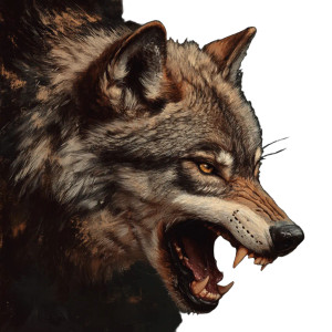 Aggressive Wolf V7 Vinyl Car Decal Sticker – Waterproof & UV-Resistant 8"