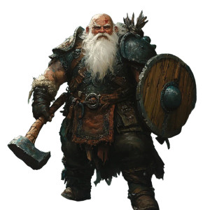 Dwarf Warrior Forest Vinyl Car Decal Sticker – Waterproof & UV-Resistant 8"