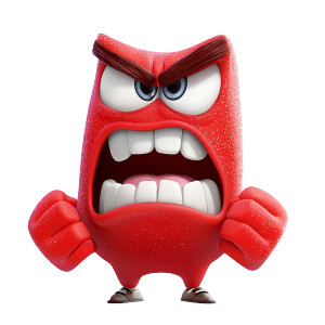 Anger Character Vinyl Car Decal Sticker – Waterproof & UV-Resistant 8"