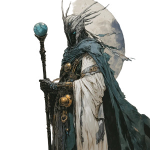 Dark Fantasy Druid V2 Vinyl Car Decal Sticker – Waterproof & UV-Resistant 8"