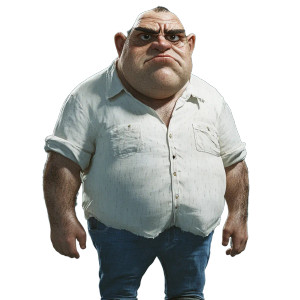 Caricature Man Portrait Vinyl Car Decal Sticker – Waterproof & UV-Resistant 8"