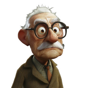 Pixar Grandfather Vinyl Car Decal Sticker – Waterproof & UV-Resistant 8"