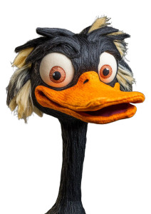 Crazy Duck Puppet Vinyl Car Decal Sticker – Waterproof & UV-Resistant 8"