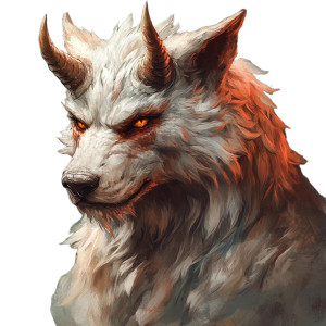 Draconic Wolf Creature Vinyl Car Decal Sticker – Waterproof & UV-Resistant 8"