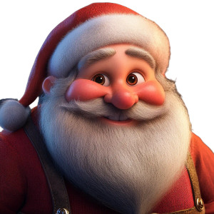 Smiling Santa Claus Vinyl Car Decal Sticker – Waterproof & UV-Resistant 8"