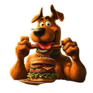 Scooby Eating Burger Vinyl Car Decal Sticker – Waterproof & UV-Resistant 8" Scooby Eating Burger Vinyl Car Decal Sticker – Waterproof & UV-Resistant 8"