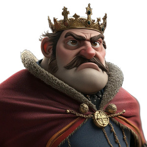 King Character Vinyl Car Decal Sticker – Waterproof & UV-Resistant 8"