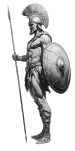 Ancient Greek Hoplite V3 Vinyl Car Decal Sticker – Waterproof & UV-Resistant 8"