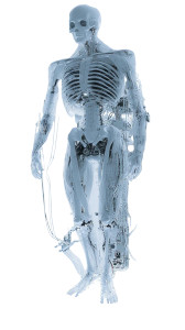 Sci-Fi Human Device Vinyl Car Decal Sticker – Waterproof & UV-Resistant 8"