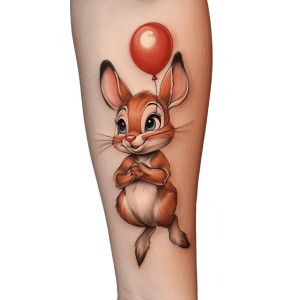 Thumper With Balloon Vinyl Car Decal Sticker – Waterproof & UV-Resistant 8"