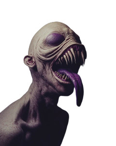 Grotesque Noseless Man Vinyl Car Decal Sticker – Waterproof & UV-Resistant 8"