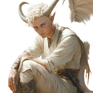 Fantasy Tiefling Warrior Vinyl Car Decal Sticker – Waterproof & UV-Resistant 8"