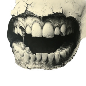 Broken Jaw Vinyl Car Decal Sticker – Waterproof & UV-Resistant 8"