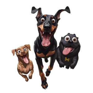 Cartoony Doberman Running Vinyl Car Decal Sticker – Waterproof & UV-Resistant 8" Cartoony Doberman Running Vinyl Car Decal Sticker – Waterproof & UV-Resistant 8"