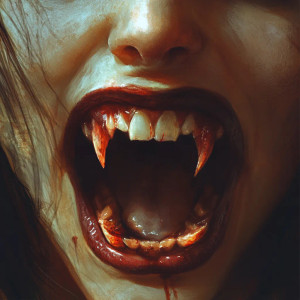 Vampire Woman V4 Vinyl Car Decal Sticker – Waterproof & UV-Resistant 8"