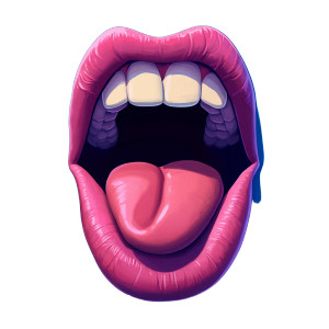 Cartoon Tastebud Tongue Vinyl Car Decal Sticker – Waterproof & UV-Resistant 8"