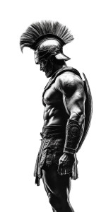 Gladiator Profile Vinyl Car Decal Sticker – Waterproof & UV-Resistant 8"