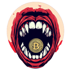 Vampire Fangs Coin Vinyl Car Decal Sticker – Waterproof & UV-Resistant 8"