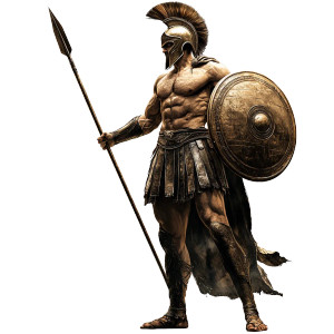 Spartan Warrior V52 Vinyl Car Decal Sticker – Waterproof & UV-Resistant 8"