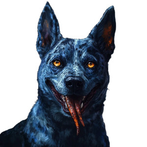Demonic Blue Heeler Vinyl Car Decal Sticker – Waterproof & UV-Resistant 8" Demonic Blue Heeler Vinyl Car Decal Sticker – Waterproof & UV-Resistant 8"