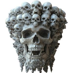 Intricate Bone Crusher Vinyl Car Decal Sticker – Waterproof & UV-Resistant 8"