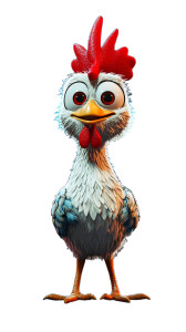 Proud Rooster Performer Vinyl Car Decal Sticker – Waterproof & UV-Resistant 8"