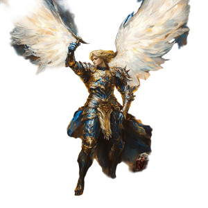 Archangel Michael Painting V20 Vinyl Car Decal Sticker – Waterproof & UV-Resistant 8"