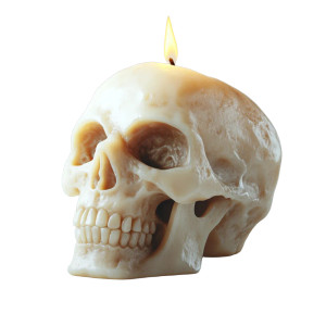 Skull Candle Vinyl Car Decal Sticker – Waterproof & UV-Resistant 8"
