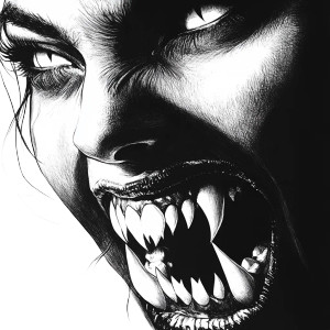 Snarling Demon Woman Vinyl Car Decal Sticker – Waterproof & UV-Resistant 8" Snarling Demon Woman Vinyl Car Decal Sticker – Waterproof & UV-Resistant 8"