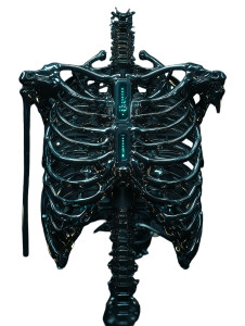 Cyberpunk Metal Skeleton Vinyl Car Decal Sticker – Waterproof & UV-Resistant 8"
